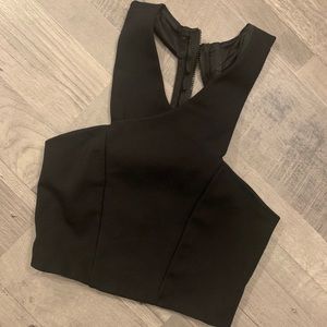 Express Black Crop Top